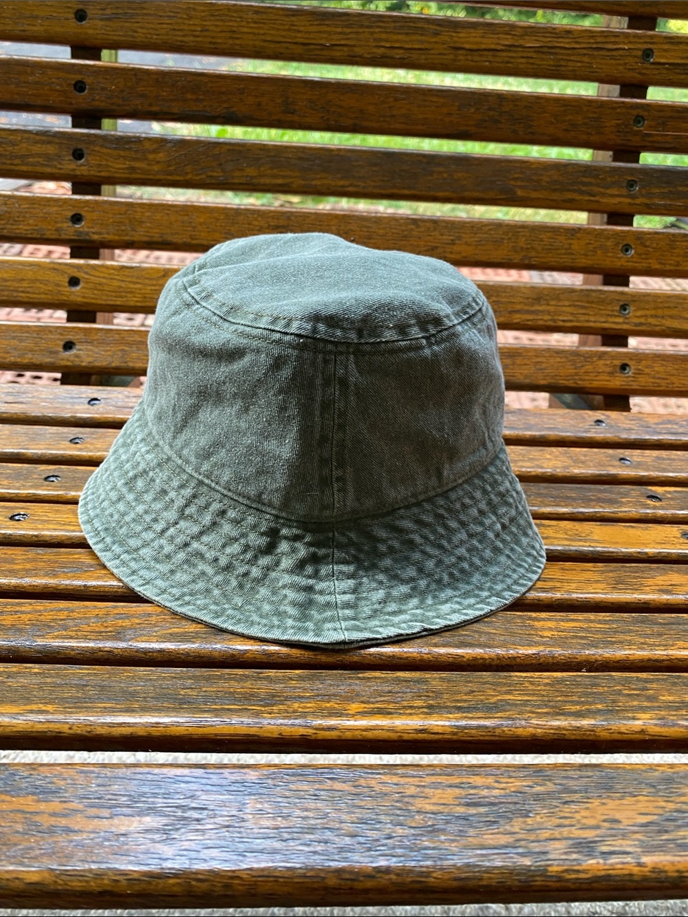 Unbranded Olive Green Cotton Bucket Hat